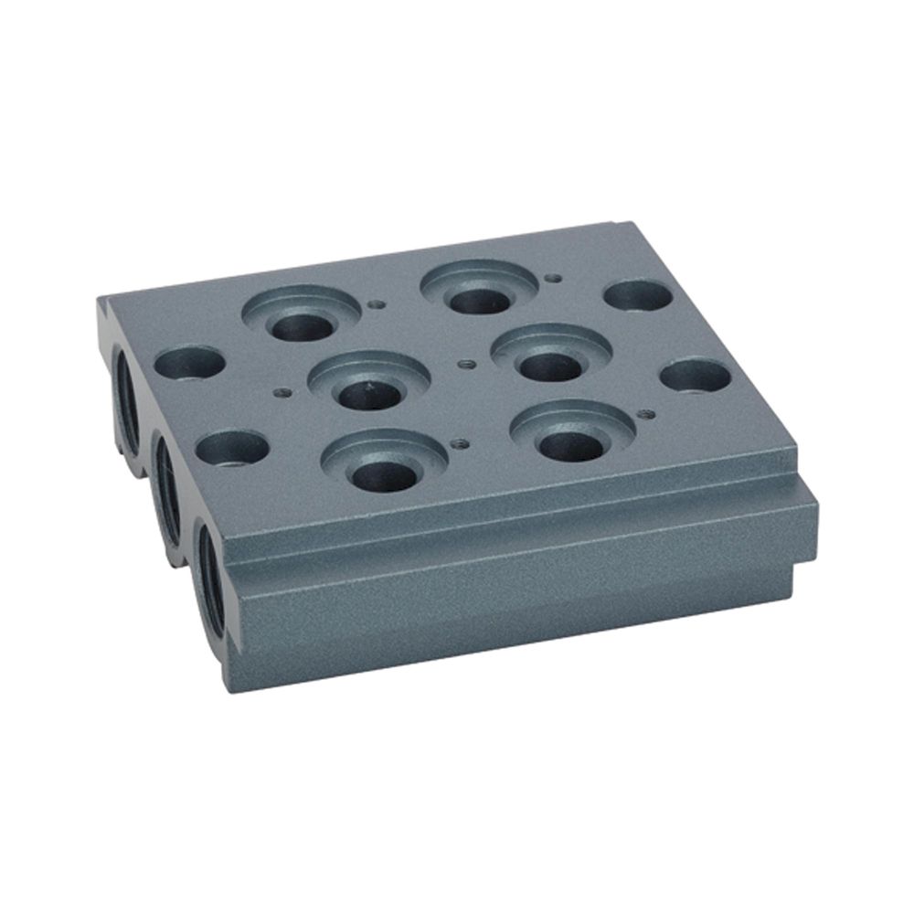 Riegler 106622.Multi-base plate for the way valves, 2 valve positions, G 1/8