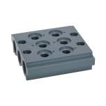 Riegler 106622.Multi-base plate for the way valves, 2 valve positions, G 1/8