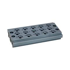Riegler 106625.Multi-base plate for the way valves, 5 valve positions, G 1/8