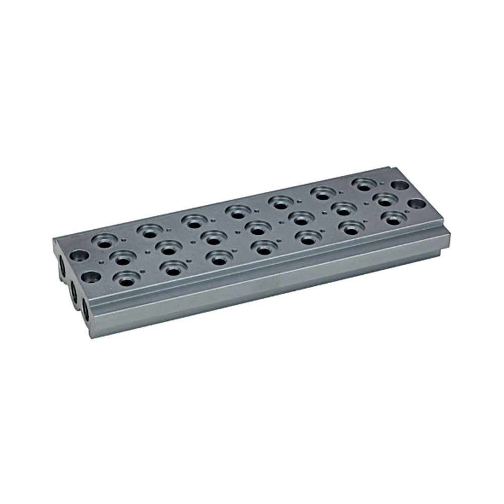 Riegler 106627.Multi-base plate for the way valves, 7 valve positions, G 1/8