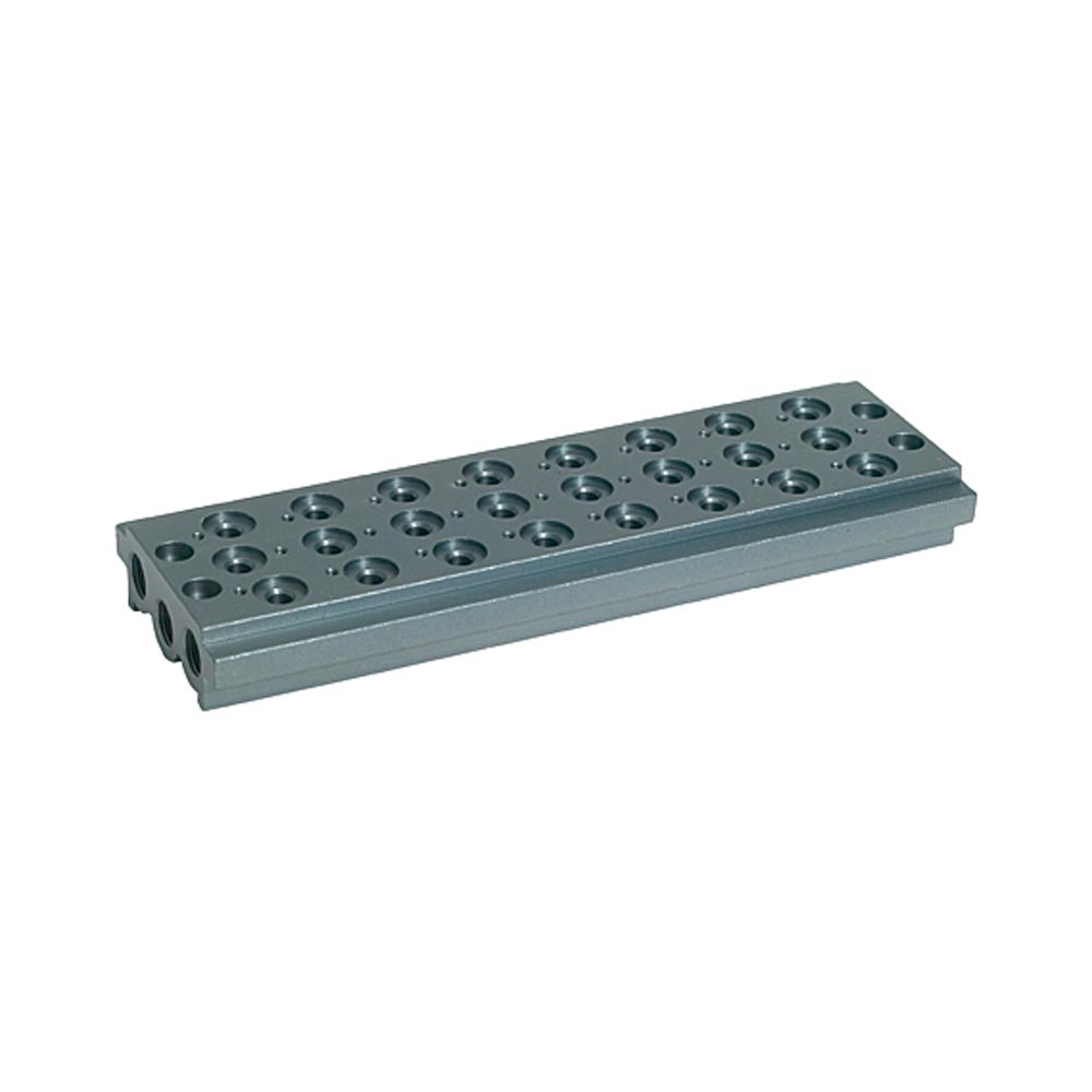 Riegler 106628.Multi-base plate for the way valves, 8 valve positions, G 1/8