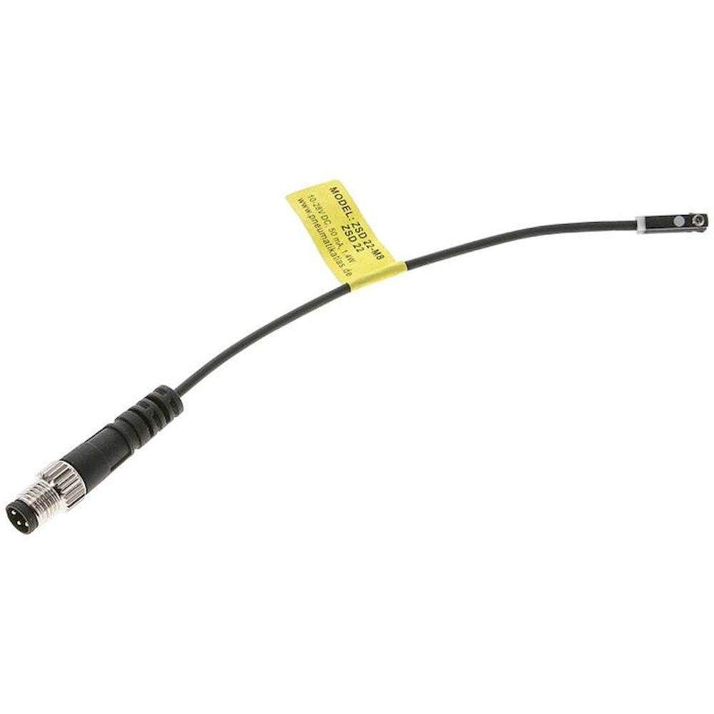 Cylinder switches, 2-wire solid-state sensor, red LED