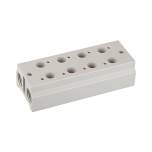 Riegler 116220.Multi-base plate for 3/2-way valves, 2 valve positions, M5, G 1/8