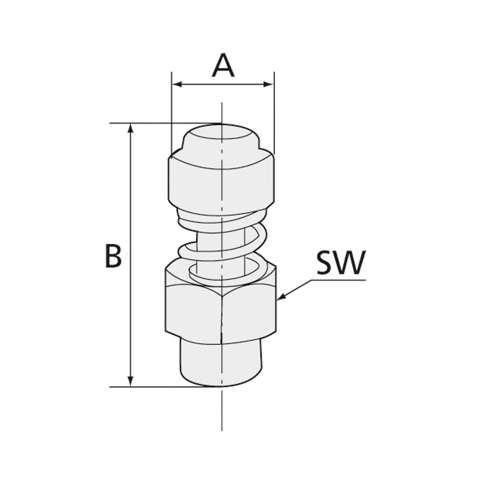 Silencer with spring setting, G 1, AF 36 - Riegler 113375