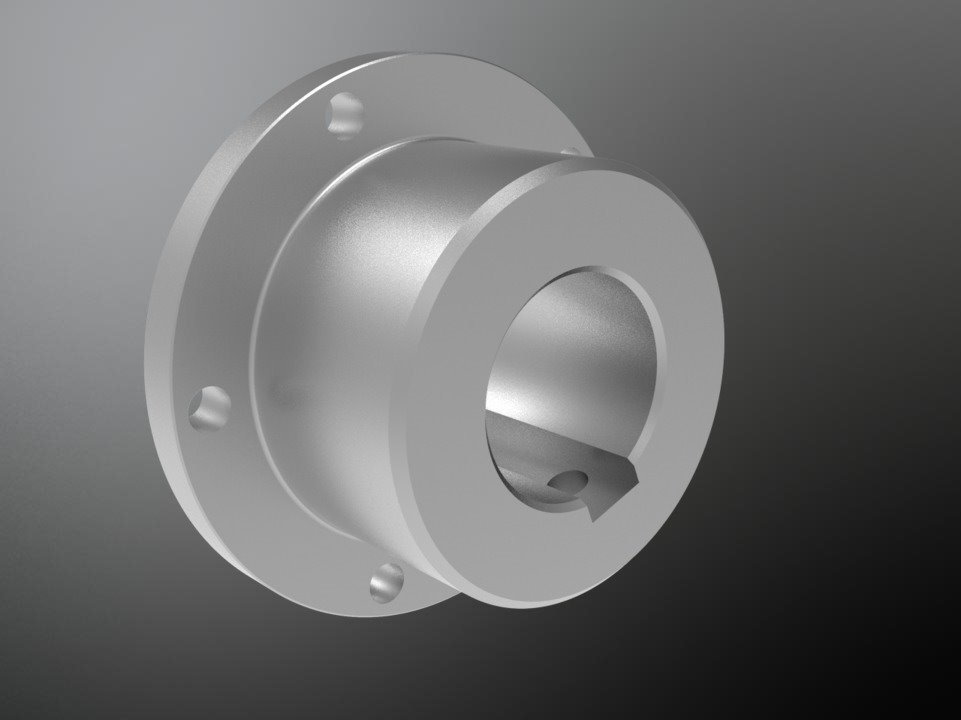 KTR 950425403200. Poly-Norm 42 ST coupl. flange AZR 1.0 Ø32H7 key to DIN thread with adapter bore