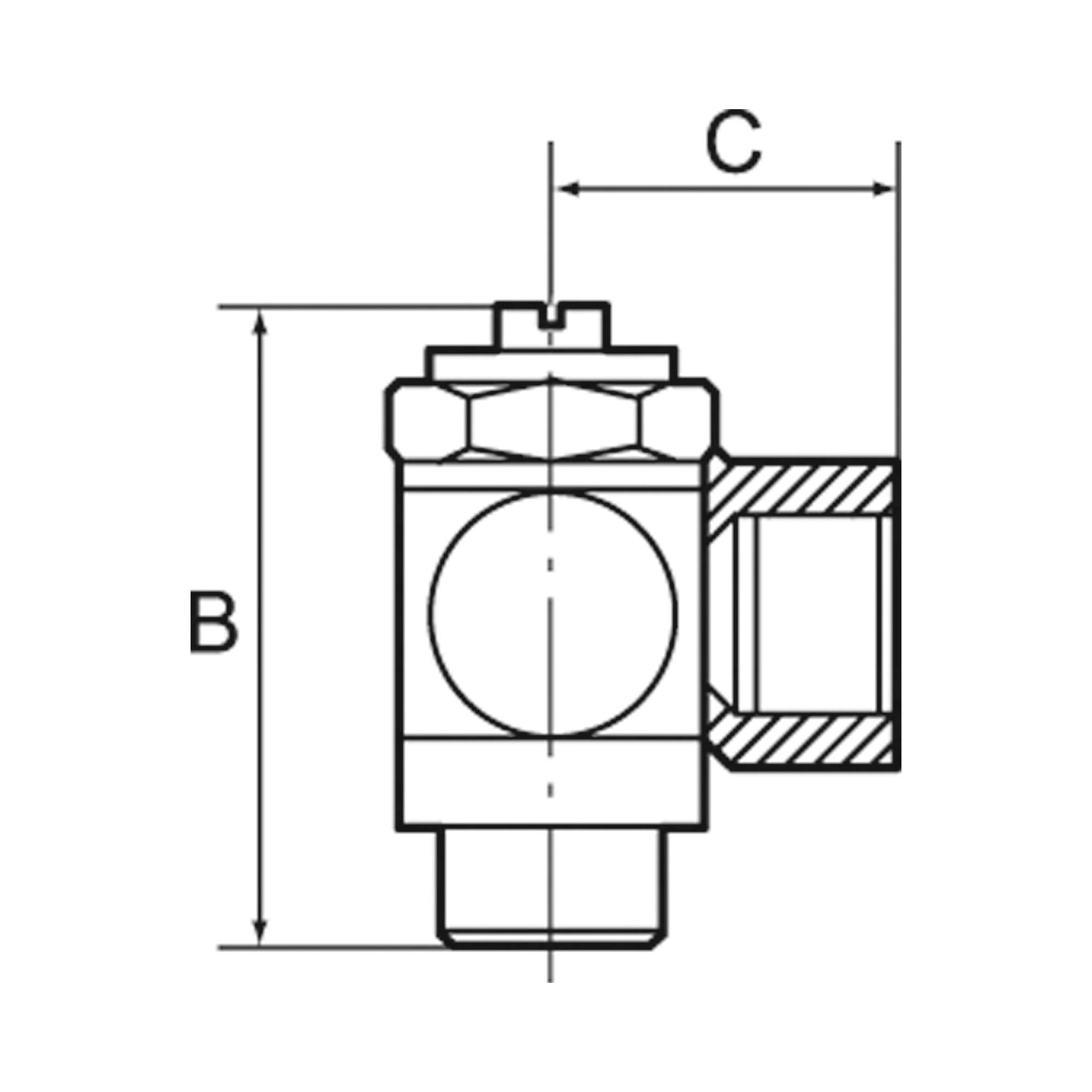 Throttle valve, both directions throttling (B«) G 3/8 IT, G 3/8 - Riegler 106967