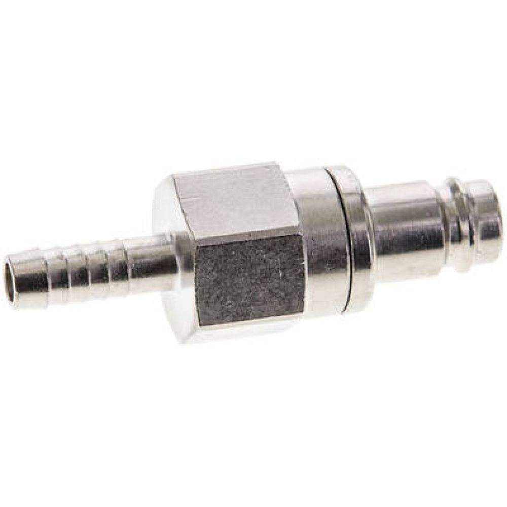 Kupplungsstecker (NW10) 8 (5/16")mm Schlauch, Messing vernickelt