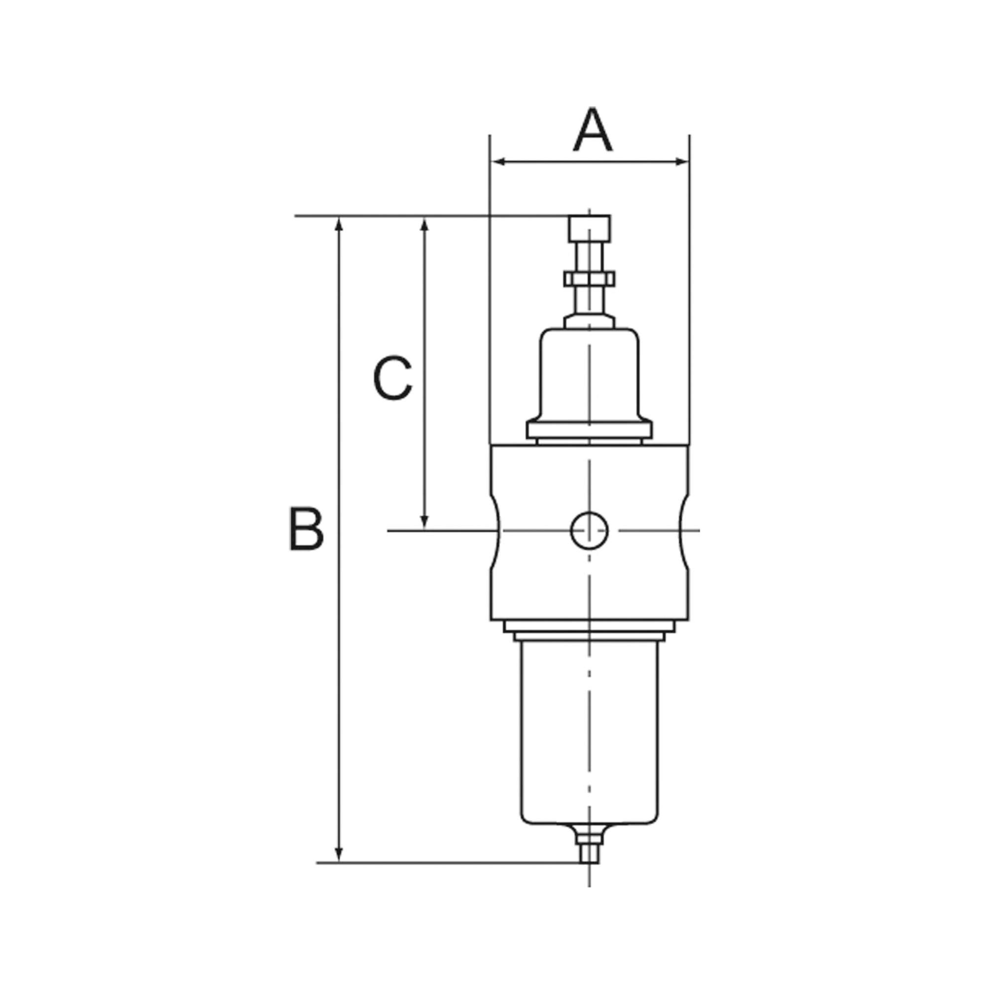 Stainless steel filter regulator, 1.4401, G 3/4, 1.7 - 17.5 bar - Riegler 133546
