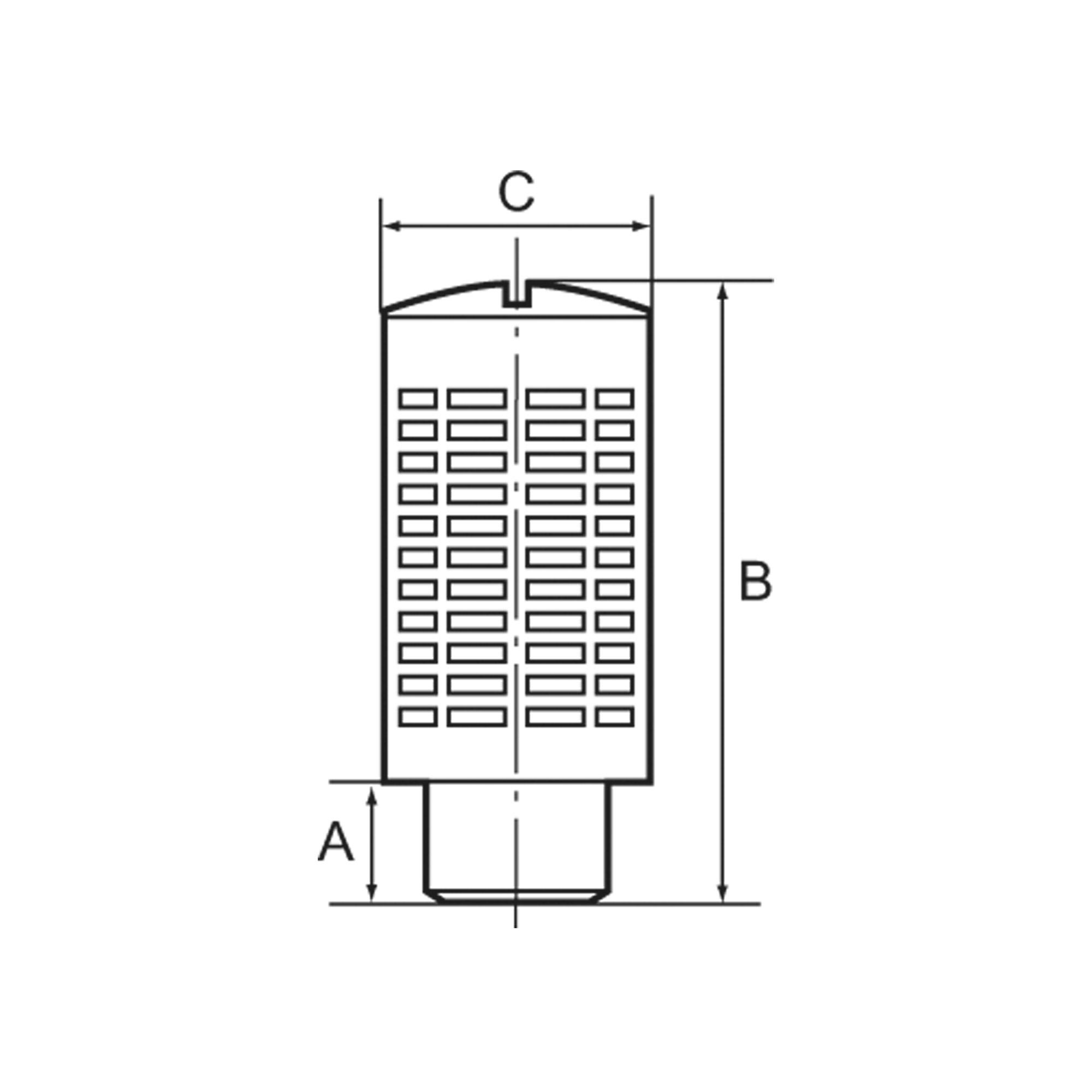 Plastic silencer with granulate filling, G 3/4 - Riegler 113380