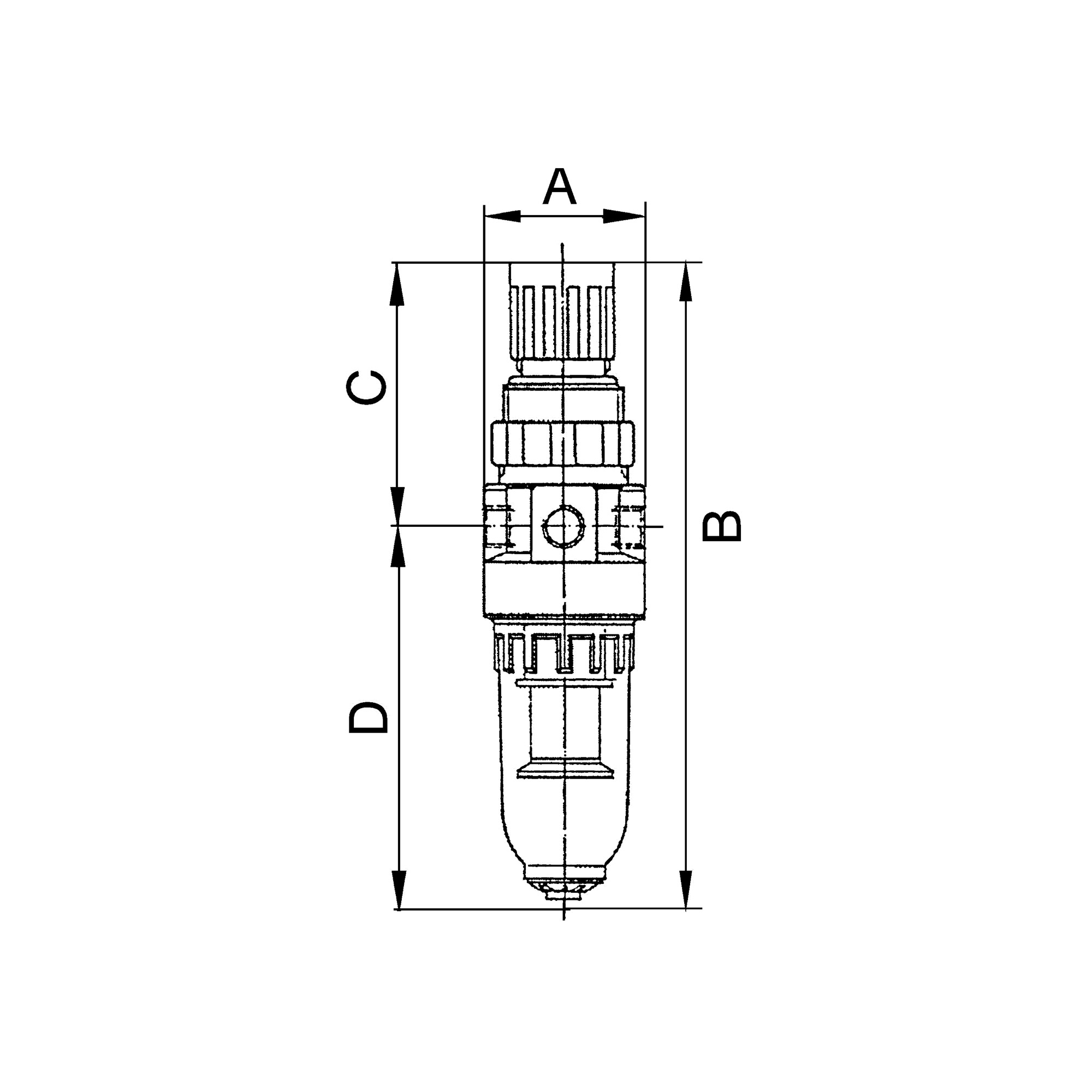 Filter regulator »Standard-mini« with PC container, 5 µm, G 1/8 - Riegler 100781