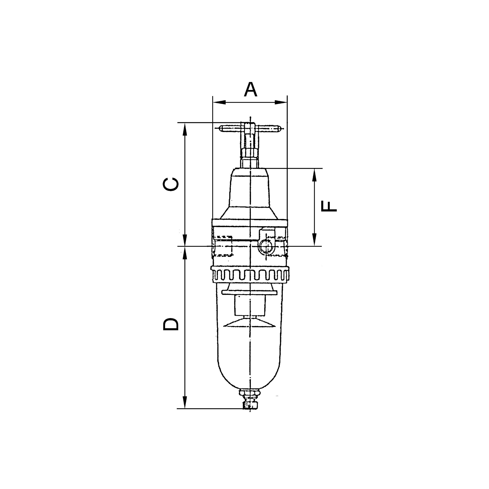 Filter regulator »Standard« Metal container, 40 µm, Size 2, G 3/8 - Riegler 100936