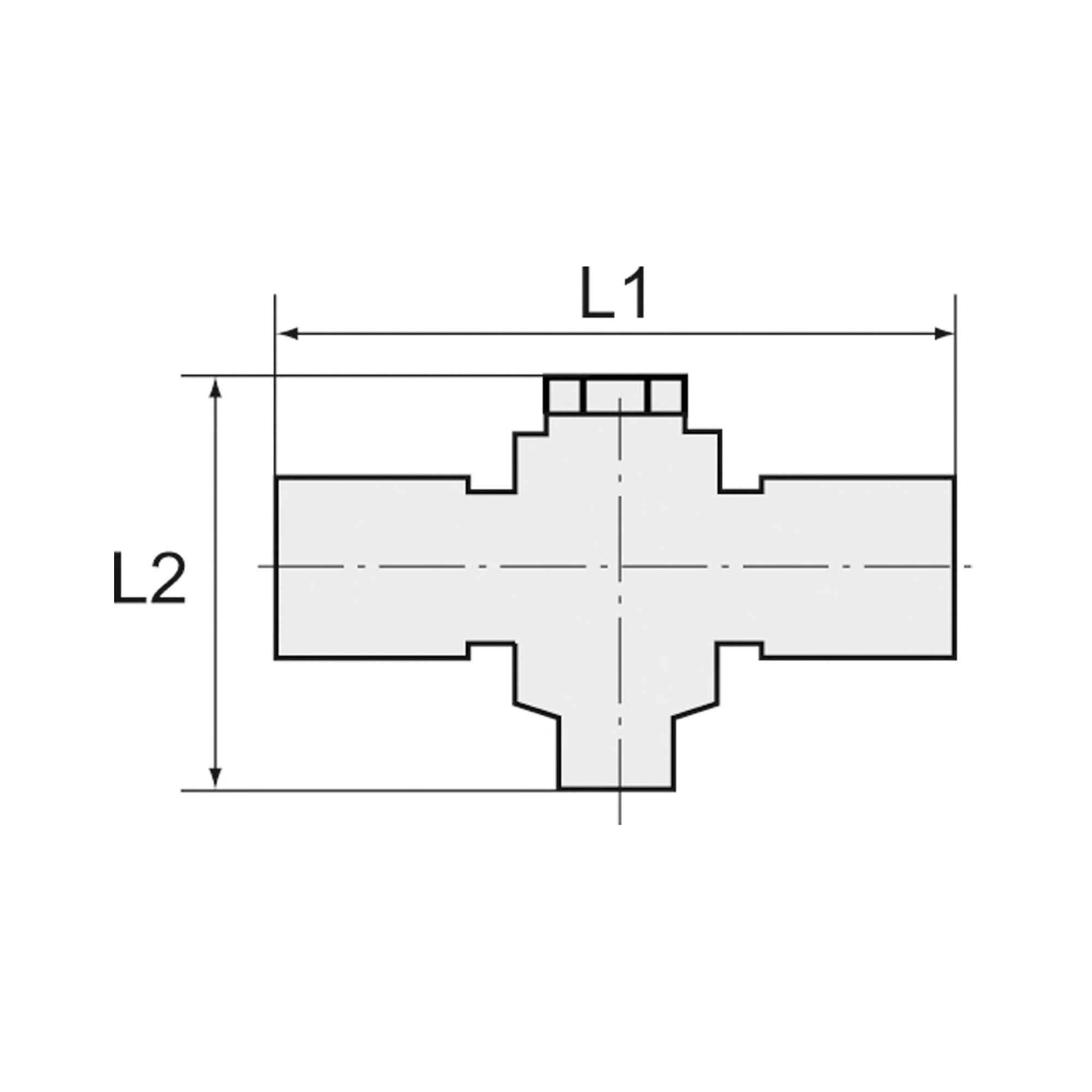 Push-in T-fitting »Blue Series«, rotating, R 3/8 o. - Riegler 109581
