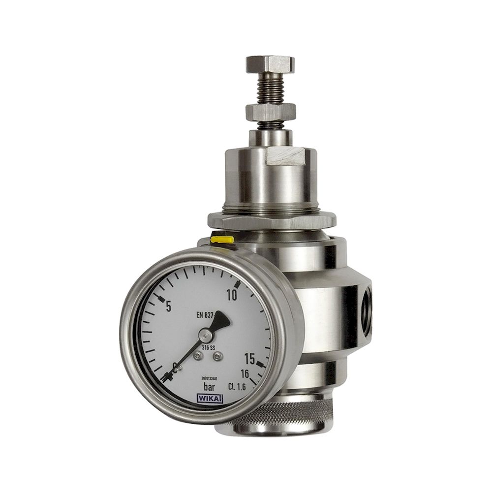 Riegler 133529.Stainless steel pressure regulator, 1.4401, G 1/2, 0.4 - 4.0 bar