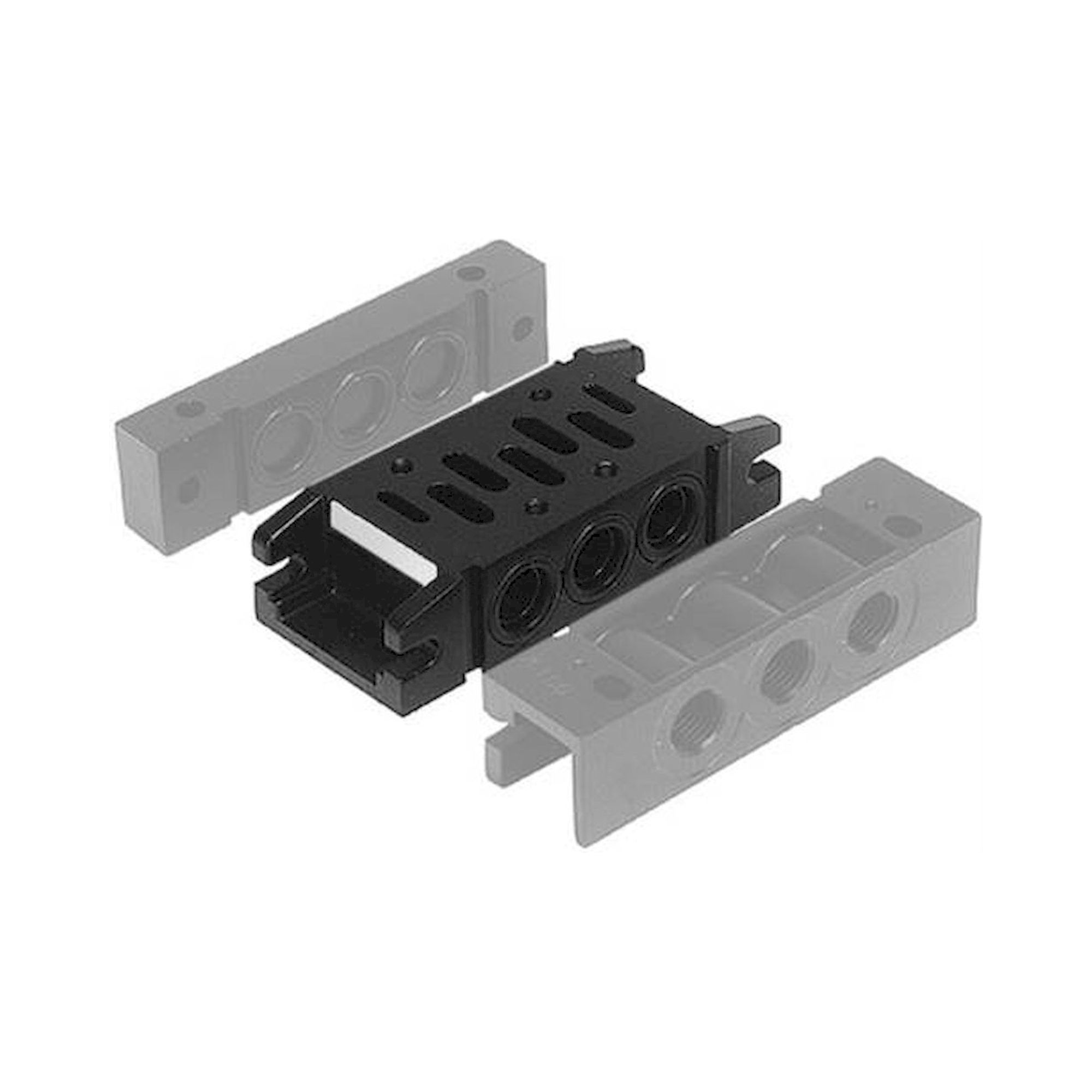 (ISO SUB BASE G 1/4) Zwischenplatte for separate Lufteinspeisung, Anschlüsse 2 - Aventics 5801680000