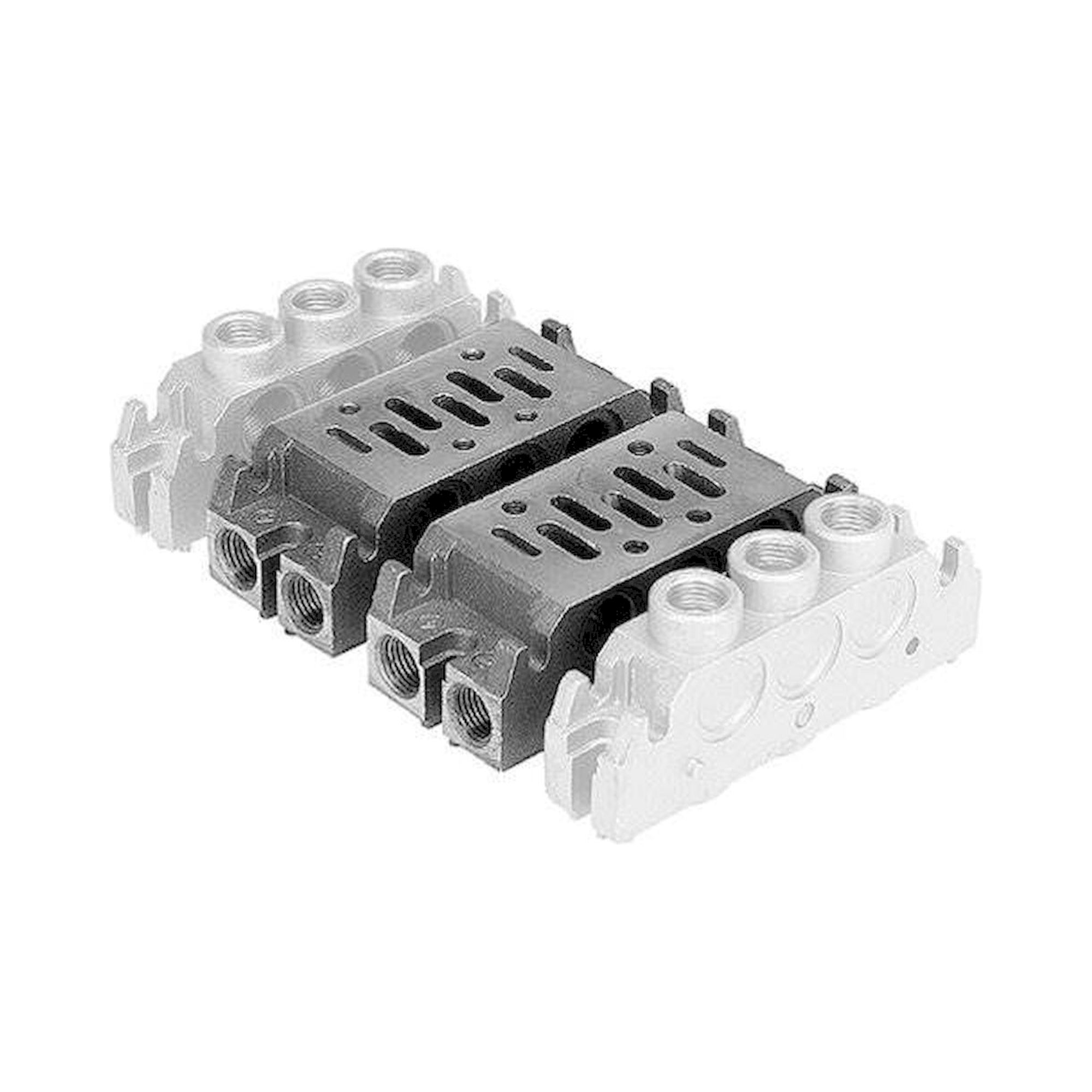 (CONNECTING PIECE ISO2, G3/8 SI) Grundplatte, Anschlüsse 2 und 4 seitlich oder - Aventics 5802500000