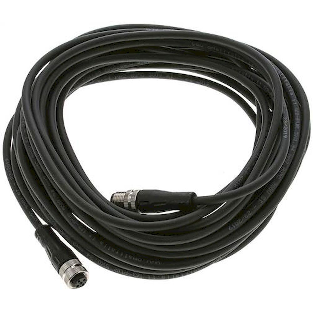 Kabel mit M12-Kupplung, 10 m, gerade, M 12-Stecker (A-codiert)