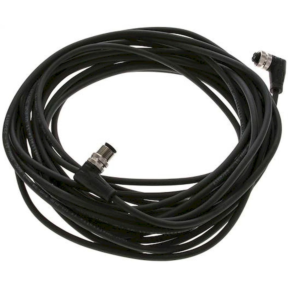 Kabel mit M12-Kupplung, 10 m, abgewinkelt, M 12-Stecker (A-codiert)