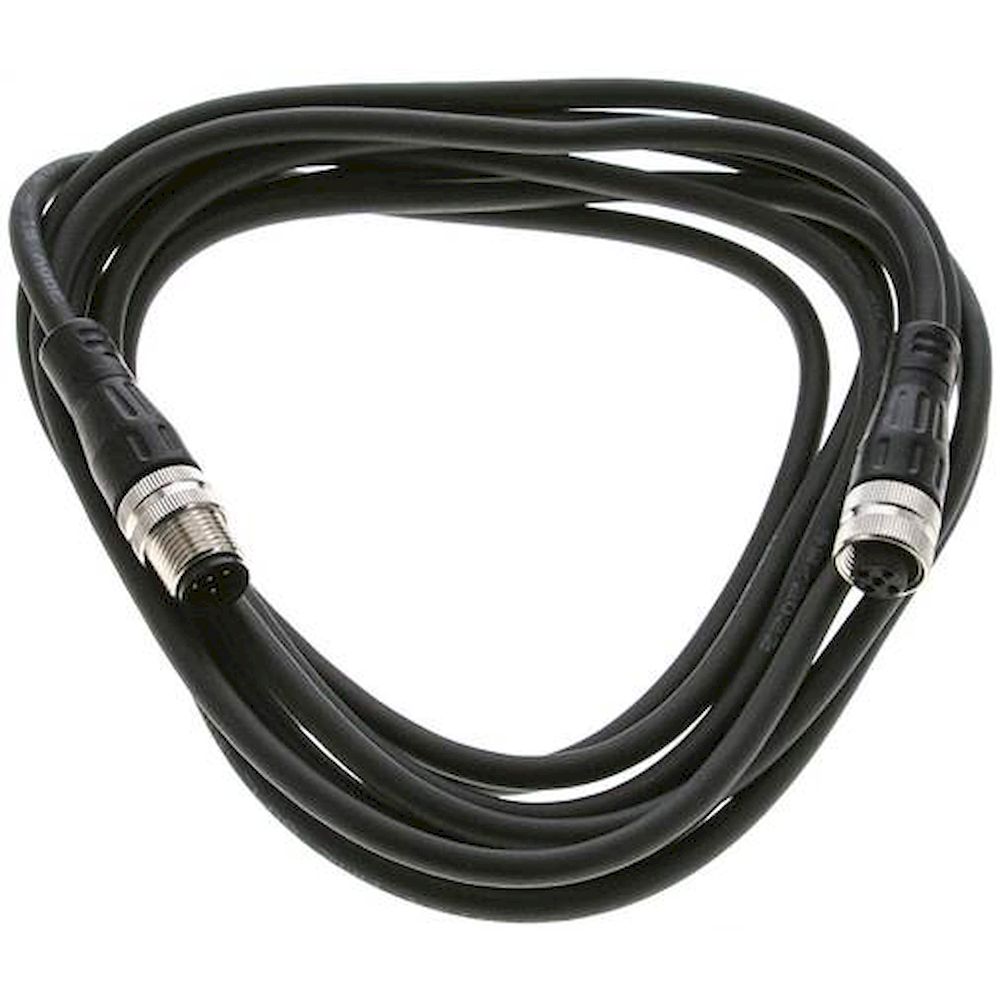 Kabel mit M12-Kupplung, 3 m, gerade, M 12-Stecker (A-codiert)