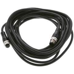 Kabel mit M12-Kupplung, 5 m, gerade, M 12-Stecker (A-codiert)