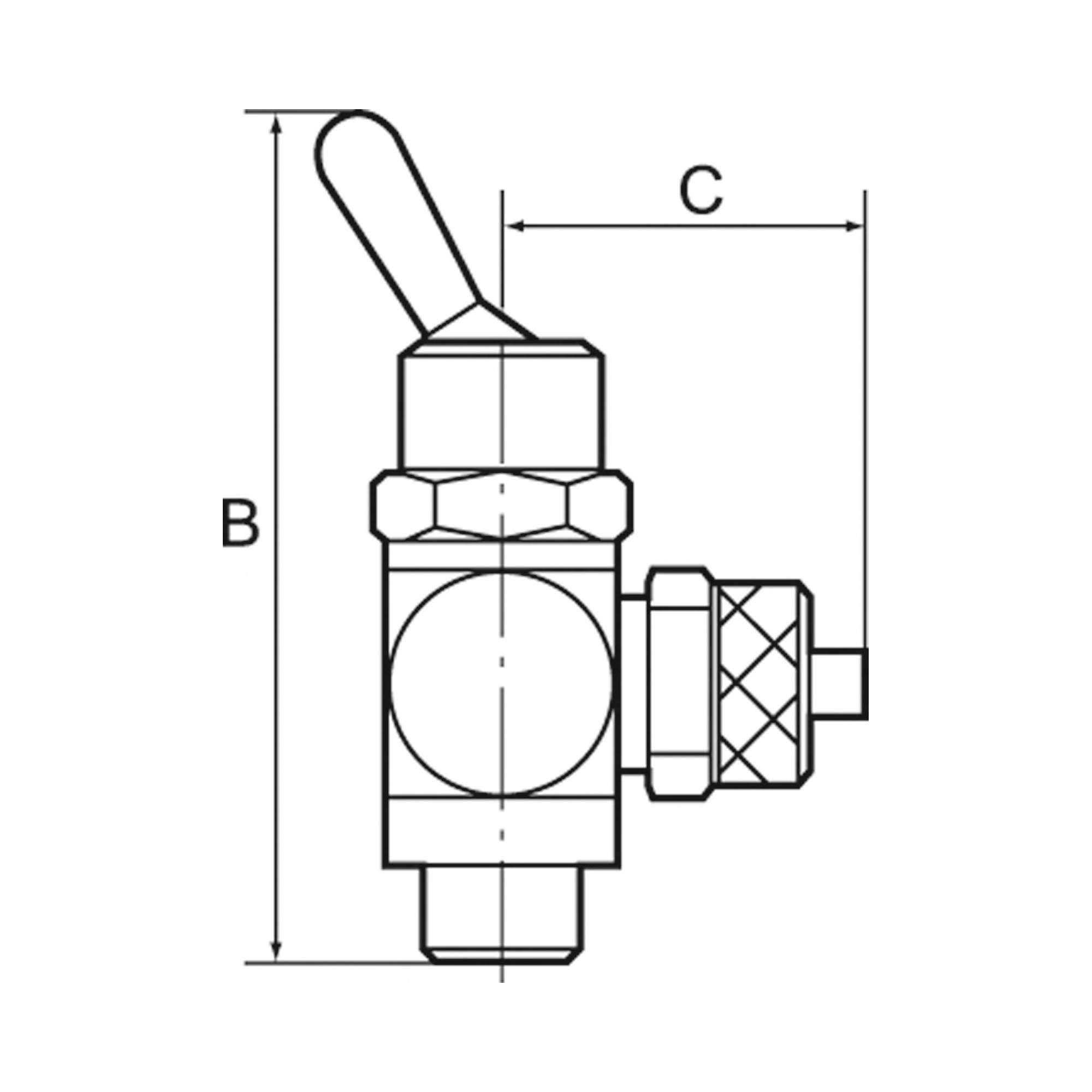 3/2-Wege-Kipphebelvent.Schlauchs.Schnellverschr.G1/8,Schl. 5/3 - Riegler 107024