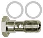 Riegler 110445.Hollow screw with PTFE sealing ring, Single, G 1/4