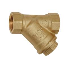 Riegler 140992.Dirt strainer, bright brass, G 1 1/2, DN 40, mesh width 0.2 mm