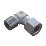 Stauff 6010014938. Male Stud Elbow NPT Thread Type: 06LL Size: 1/8 with Cutting Ring & Union Nut Steel, Zinc/Nickel-Plated