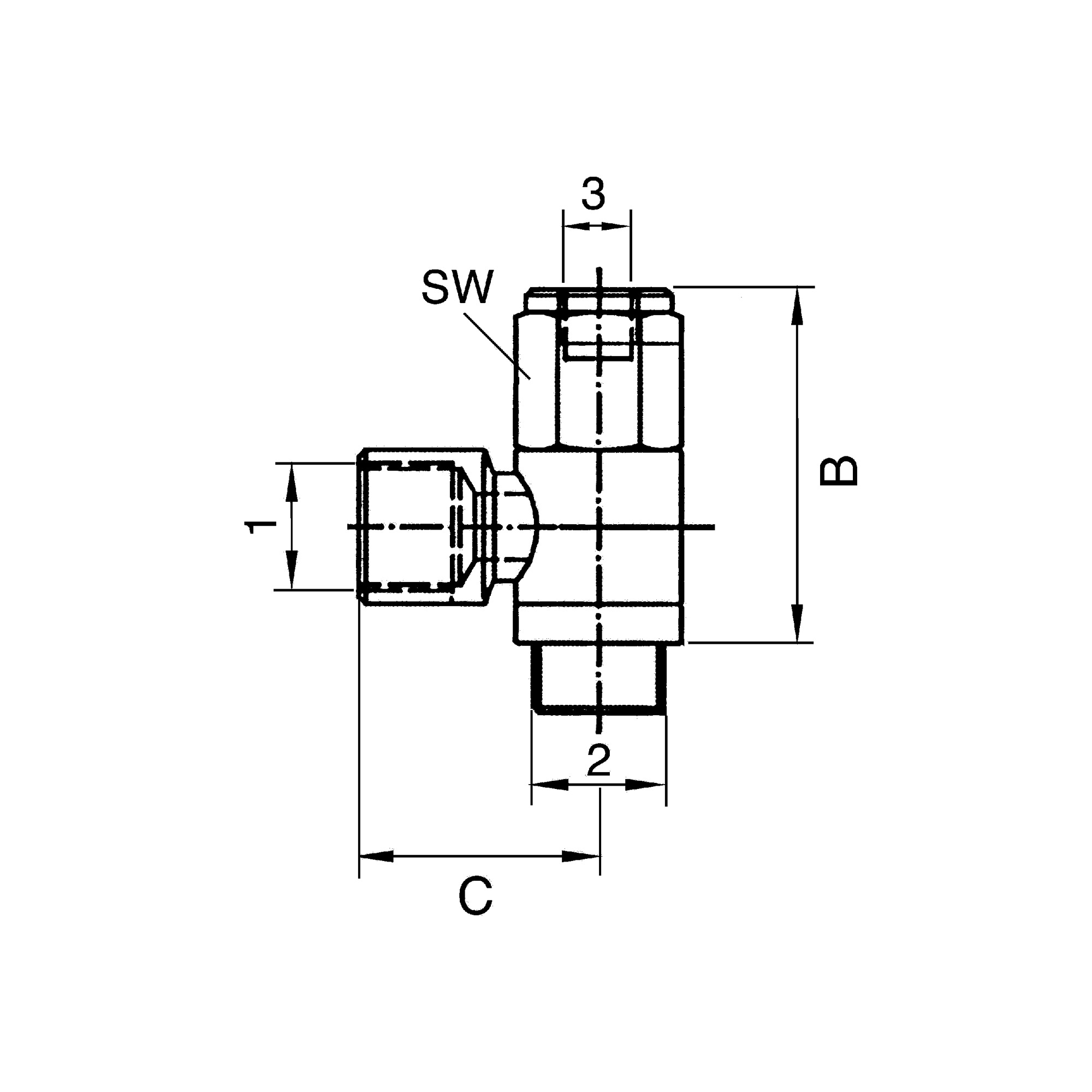 Pneumatisch entsperrbares Rückschlagventil G 3/8, G 3/8 i., G 1/8 - Riegler 107059