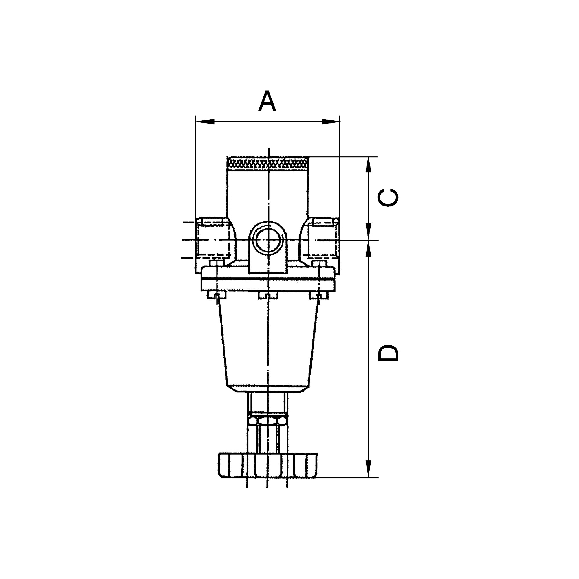 Pressure regulator panel mounting »Standard«, Size 1, G1/4, 0.5-6 - Riegler 100850