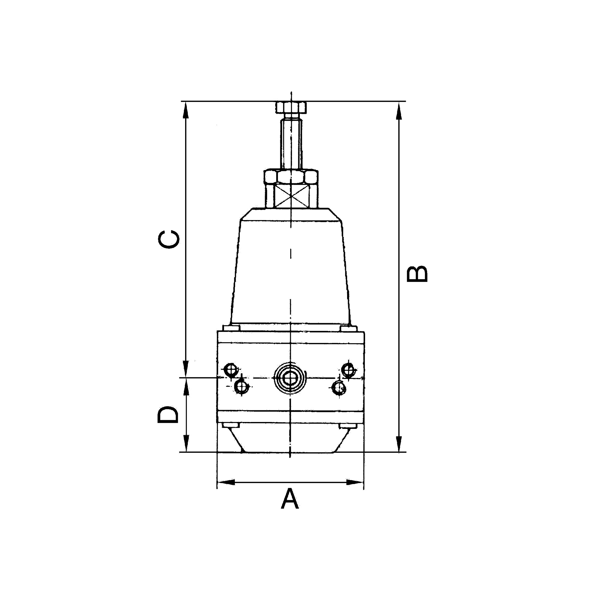 Precision pressure regulator, G 1/4, Control range 0.1 - 2 bar - Riegler 101225