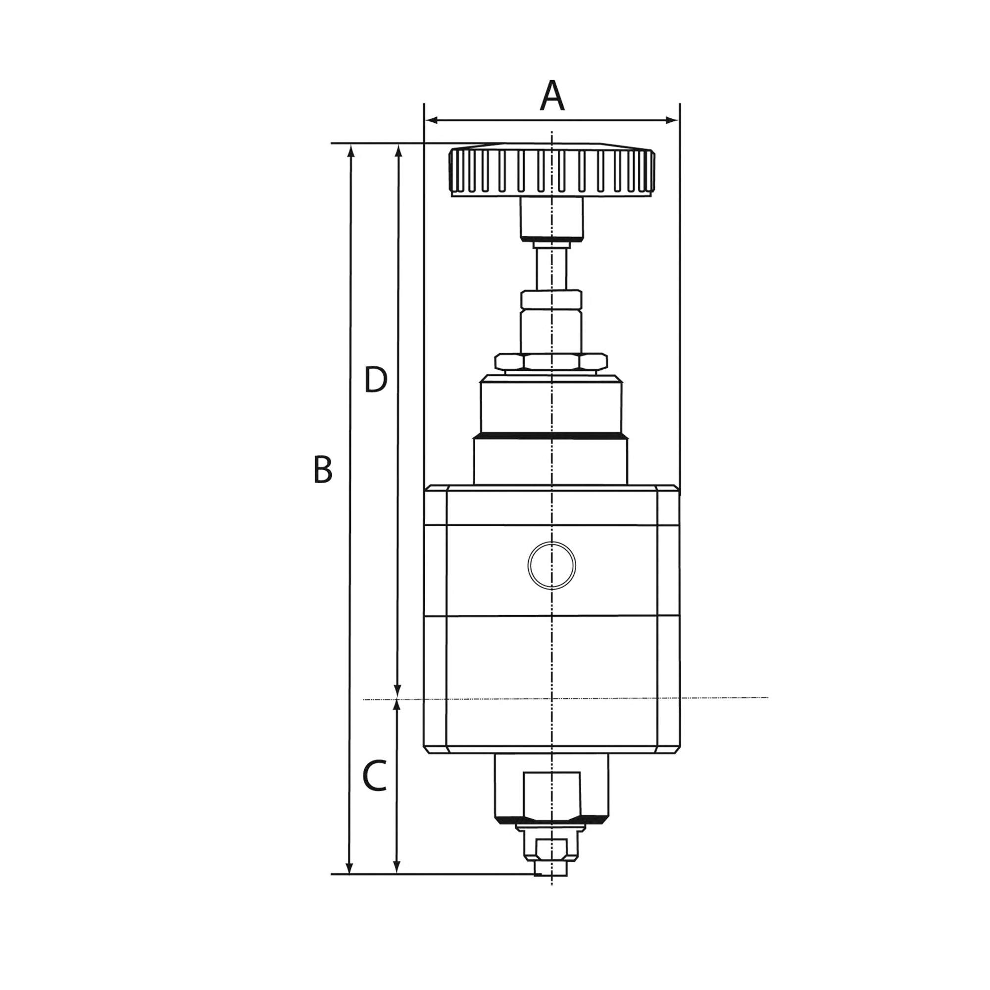 Präzisionsdruckregler ohne Mano, G 1/4, Regelbereich 0,05 - 8 bar - Riegler 135884