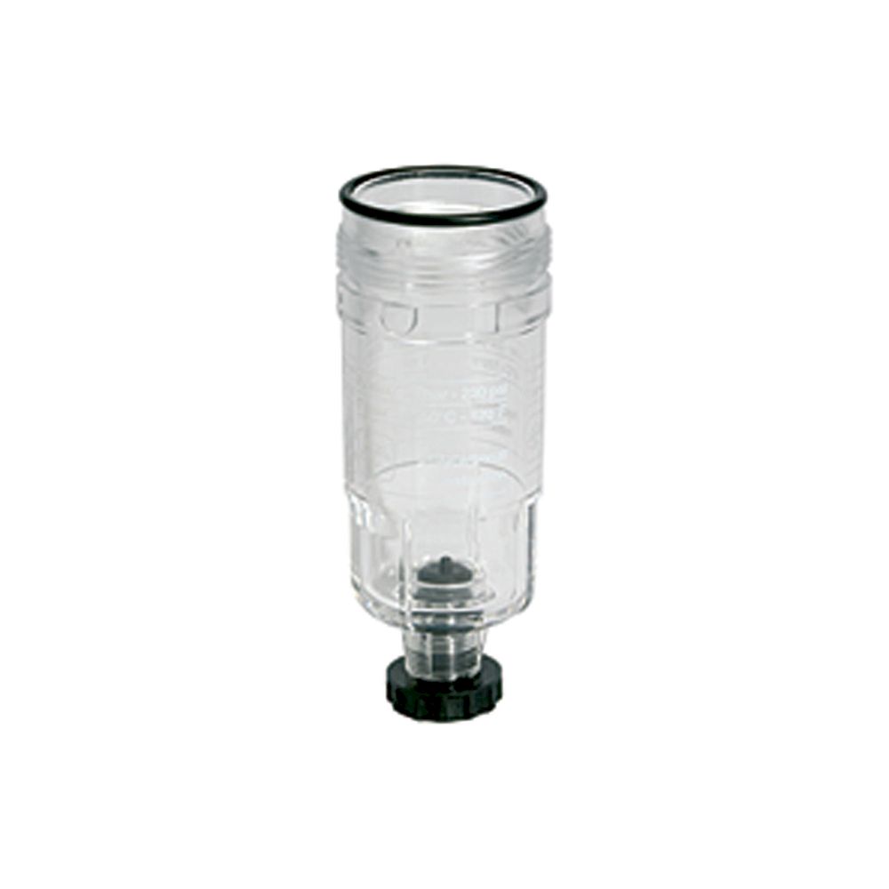 Riegler 100357. Polycarbonatbehälter, inkl. NBR-O-Ring 30x2, halbautom. Ablass