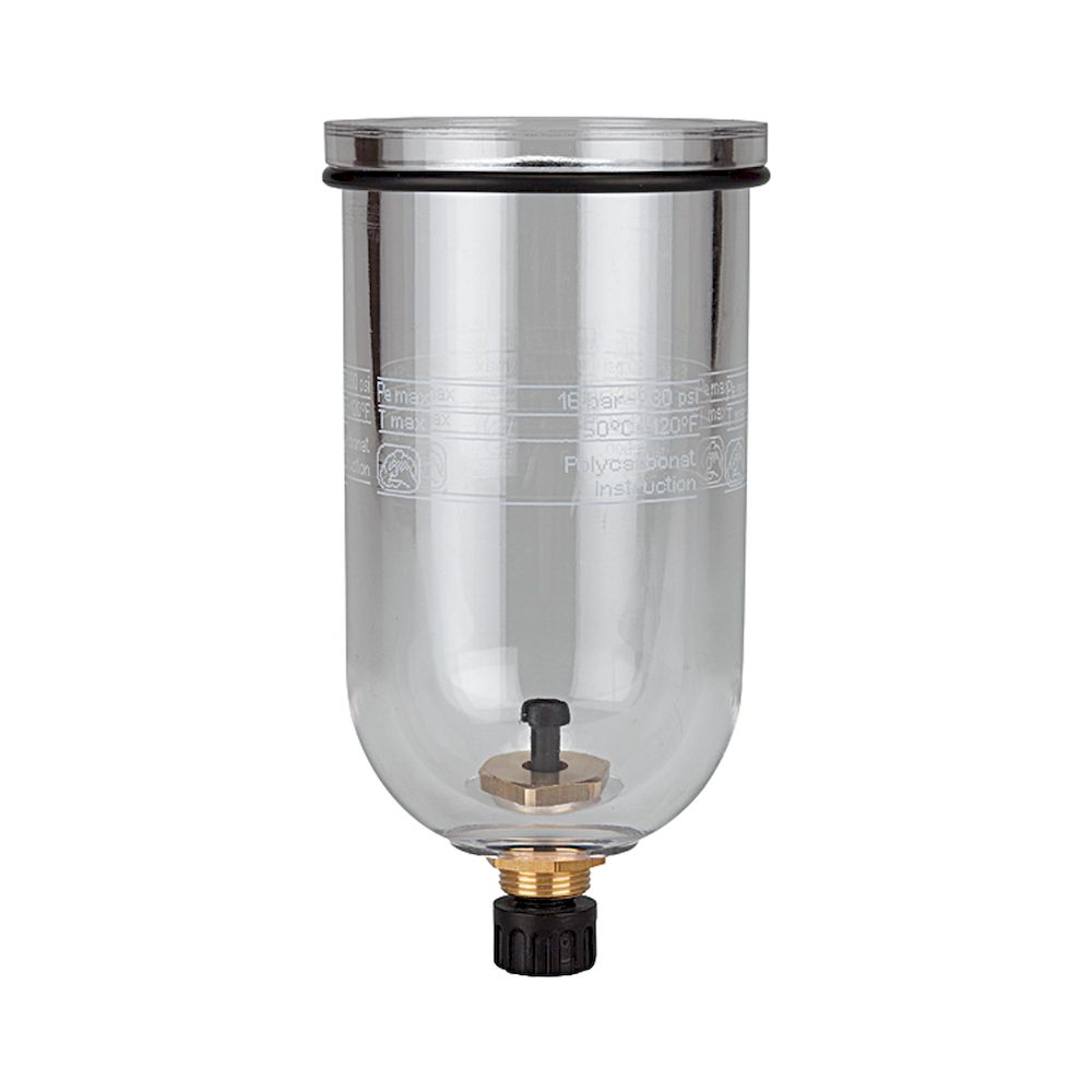 Riegler 100946. Polycarbonatbehälter, für Filterregler/Filter »Standard«, BG 2