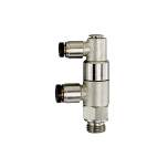 Riegler 107067.Stopper valve pneumatically actuated, G 3/8, Plug connector 8/4