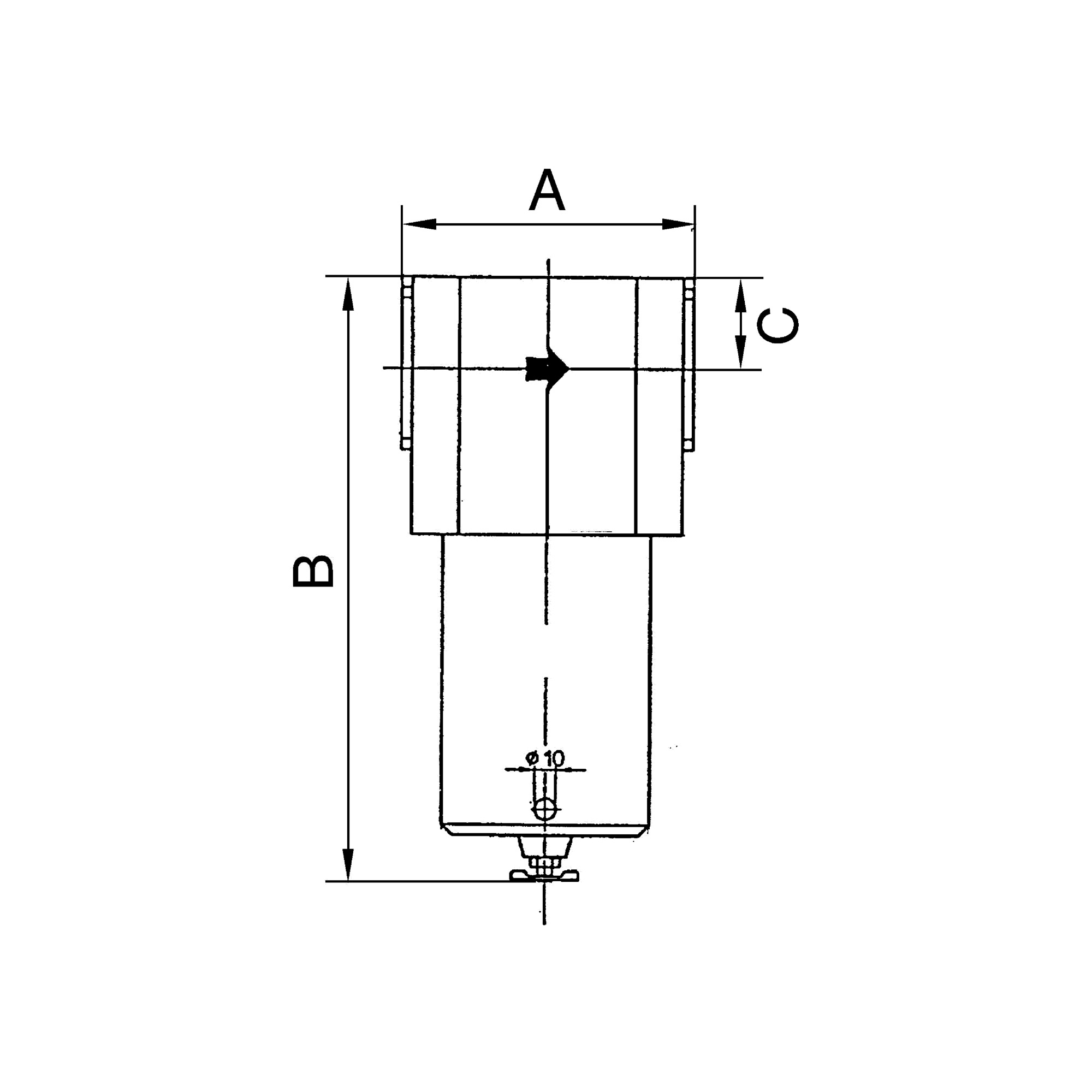 Mikrofilter für hohe Drücke bis 60 bar, Handablassventil, G 1 - Riegler 101183