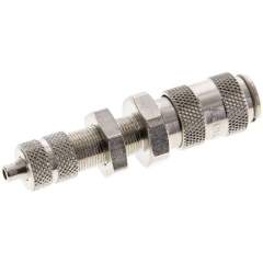 Schott-Kupplungsdose (NW2,7) 4,3x3mm Schlauch, Messing vernickelt