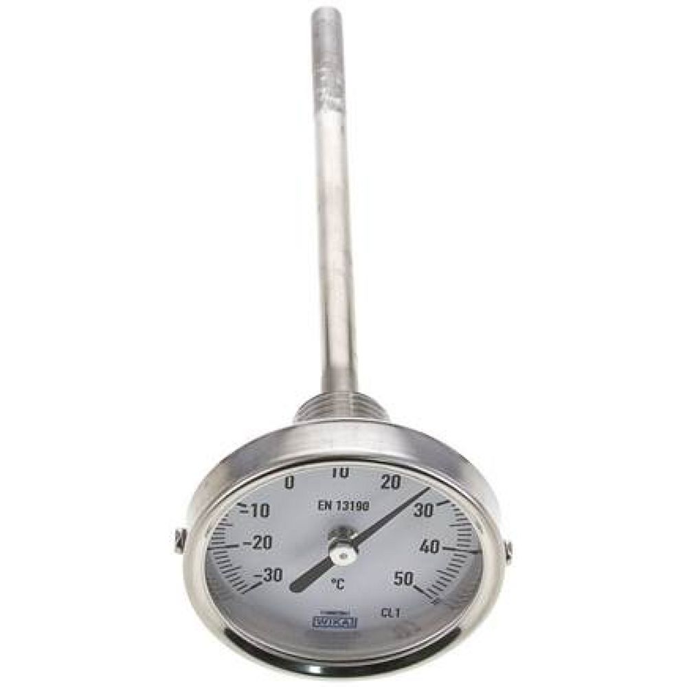 Wika TW 3563160 Bimetallthermometer, waagerecht D63/-30 bis +50°C/160mm