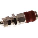 Schott-Kupplungsdose (NW5) 8x6mm Schlauch, Messing vernickelt