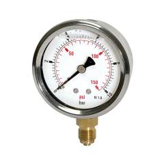 Riegler 116305.Glycerine pressure gauge »pressure line« G 1/4, 0-2.5 bar/36 psi