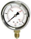 Riegler 116319.Glycerine pressure gauge »pressure line« G 1/2, 0-10 bar/150 psi