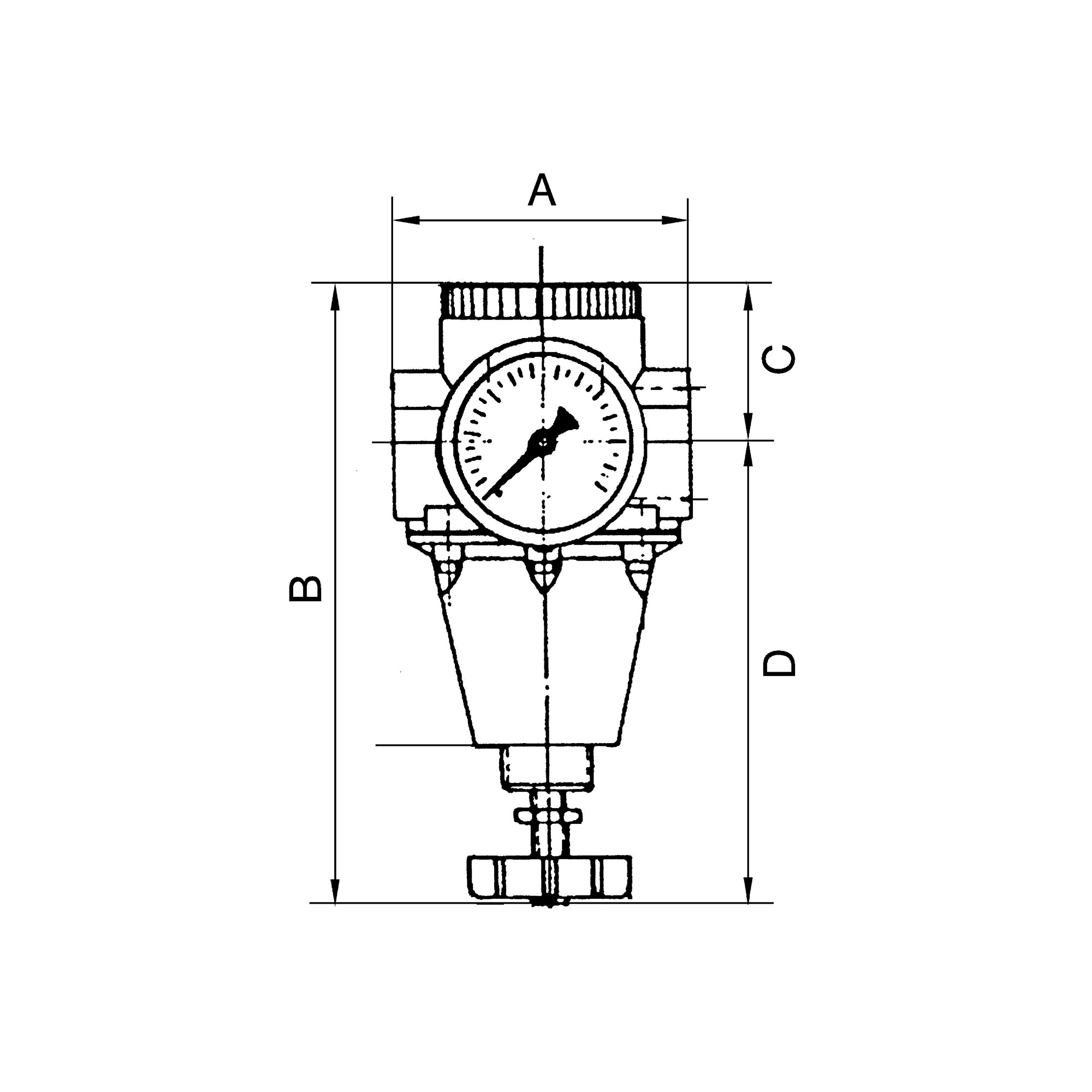 Constant pressure regulator, Size 1, G 3/8, 0.5 - 10 bar - Riegler 100875