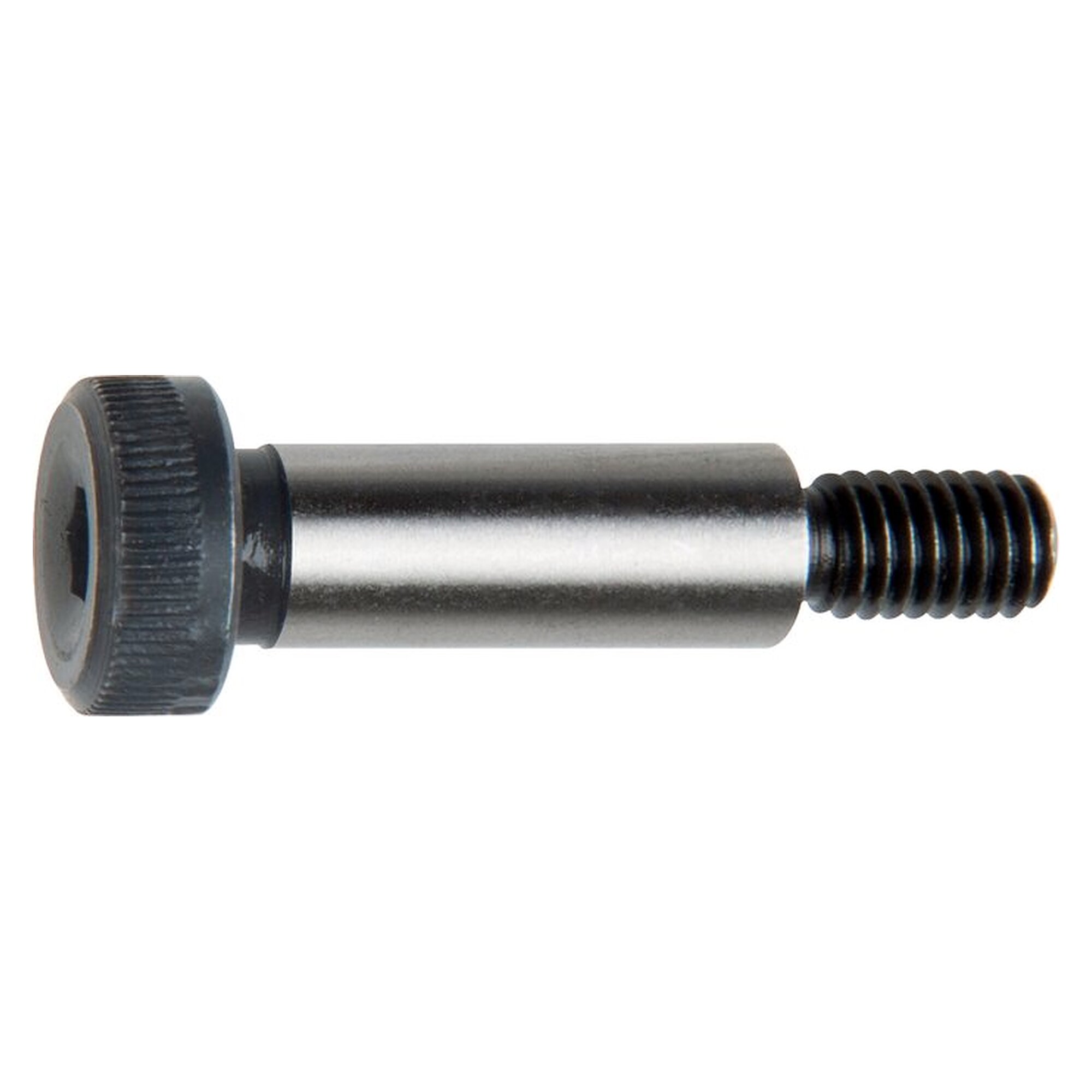 Shoulder screw similar to ISO 7379, shoulder 5 x 20 mm, thread M 4, plain black steel 12.9