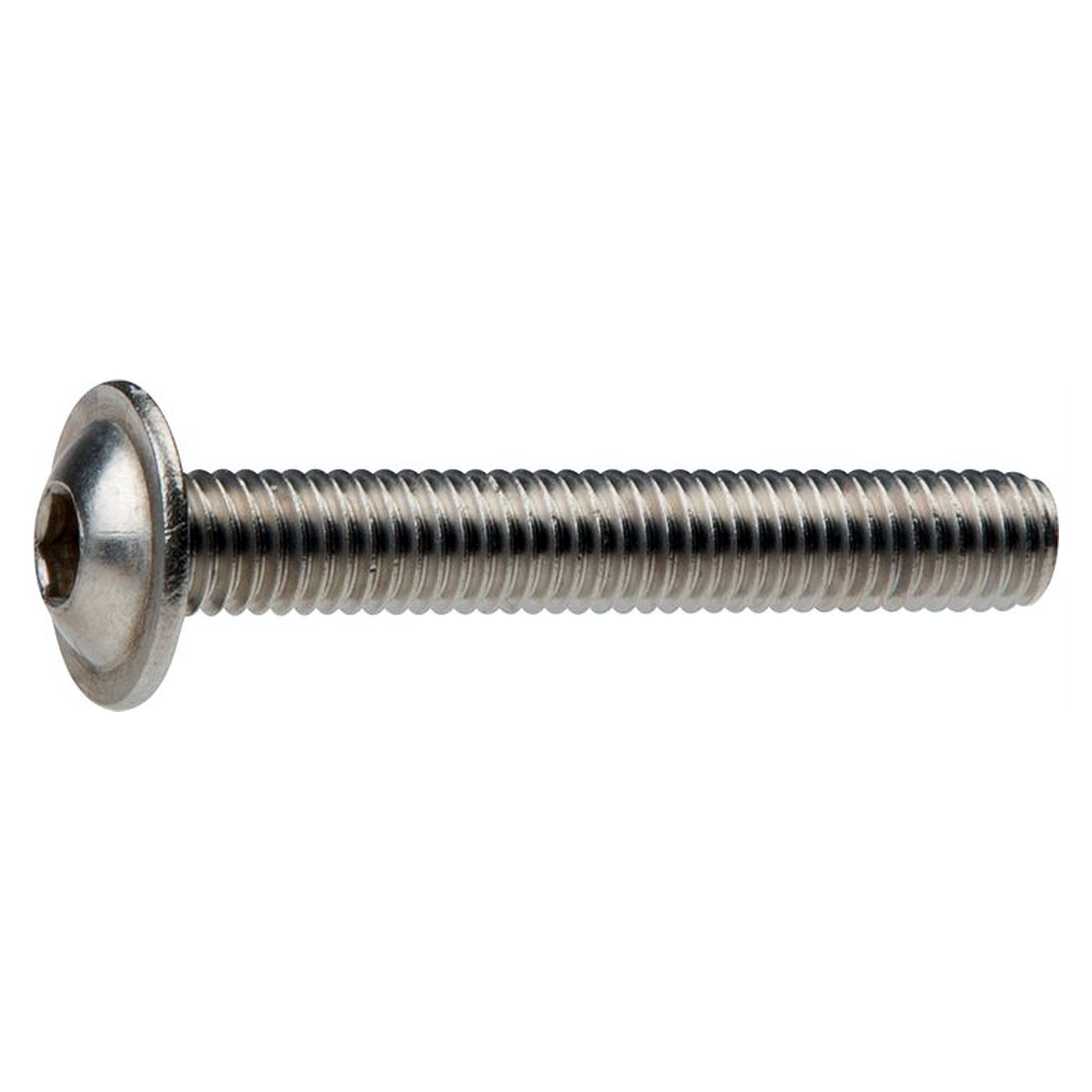 Button head screw with flange ISO 7380-2, M 6 x 30 mm, stainless steel A2