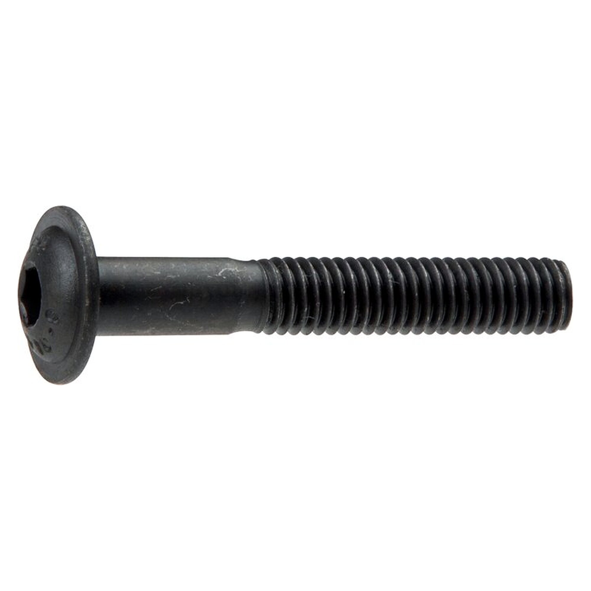 Button head screw with flange ISO 7380-2, M 6 x 35 mm, plain black steel 10.9
