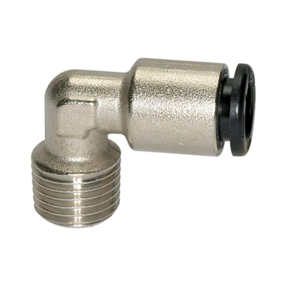 Riegler 108629.Push-in L-fitting »click-clock«, R 1/4 o., for hose exterior Ø 10