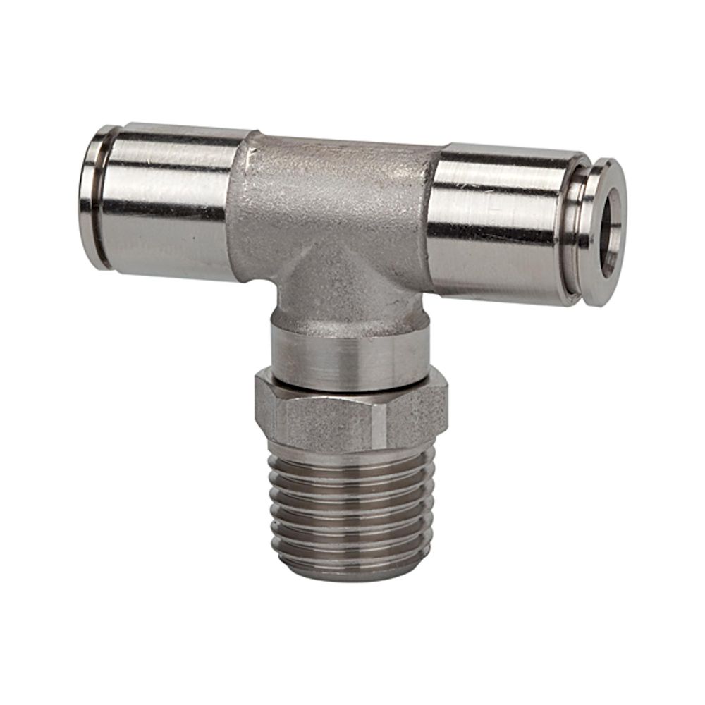 Riegler 110415.Push-in T-fitting, rotating, R 1/4 o., for hose exterior Ø 6 mm