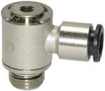 Riegler 108631.Push-in L-fitting »click-clock« rotating, M5 o., hose exterior Ø3