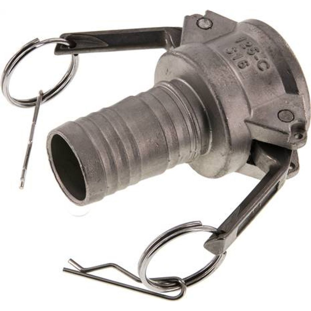 Kamlock-Kupplung (C) 32 (1-1/4")mm Schlauch, Edelstahl (1.4408)