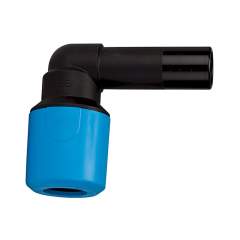 Riegler 110347. Einsteck-Winkelverbinder PP, Stutzen 32 mm, Schlauch-Außen-Ø 32