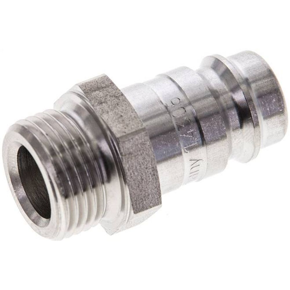 Kupplungsstecker (NW10) G 3/8"(AG), Edelstahl